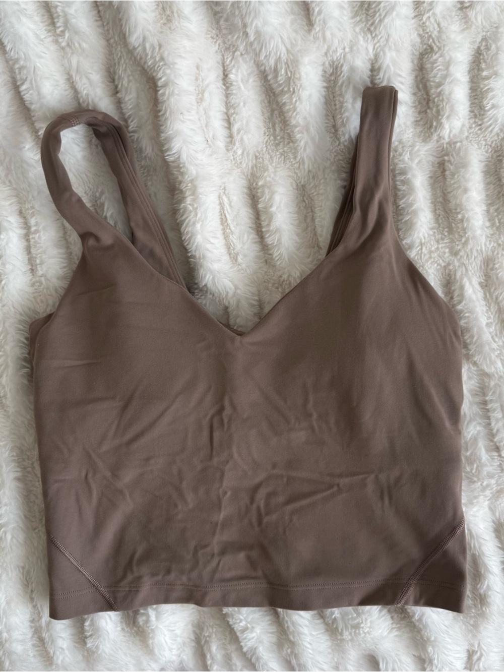 lululemon athletica Light Brown V-Neck Align Longline Tank